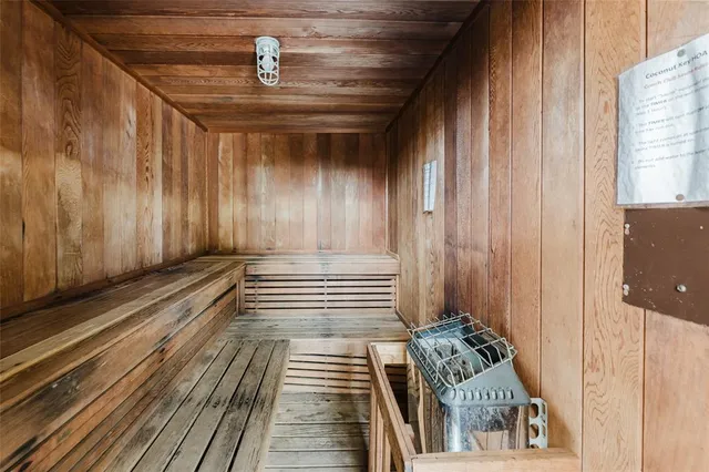 an aerial view of a swimming pool