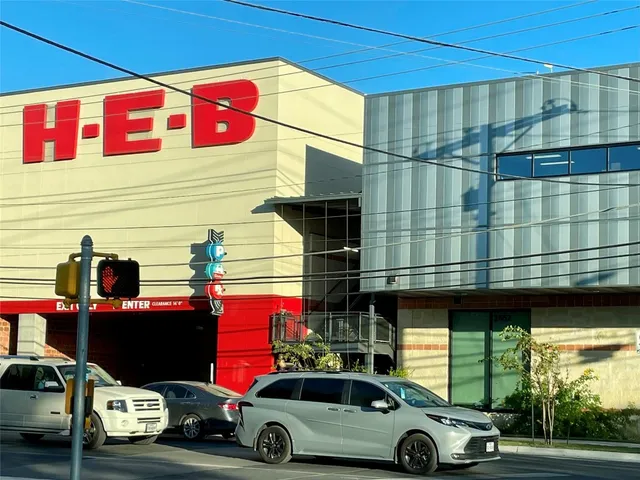 a car parked in front of a building