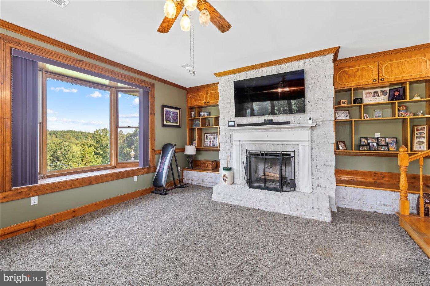 436 Castleton View Road Castleton, VA 22716 - Photo 21 of 66 a living room with furniture a flat screen tv and a fireplace