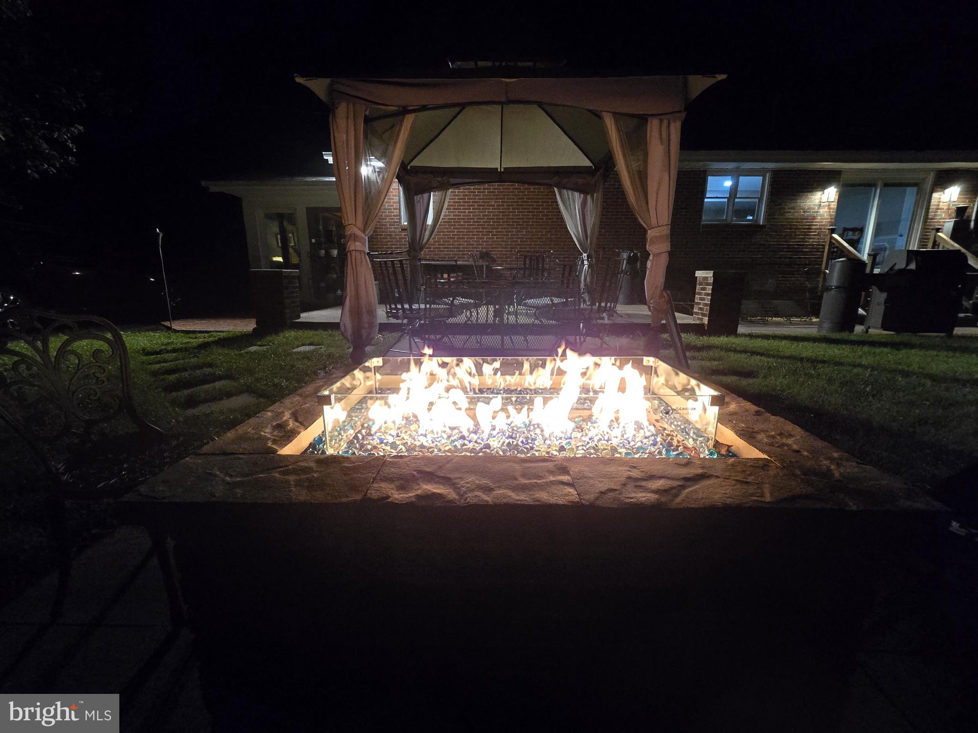 436 Castleton View Road Castleton, VA 22716 - Photo 49 of 66 Firepit at Night