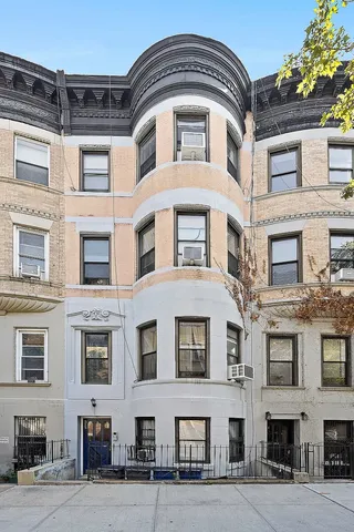 a front view of a building