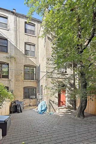 a front view of a building