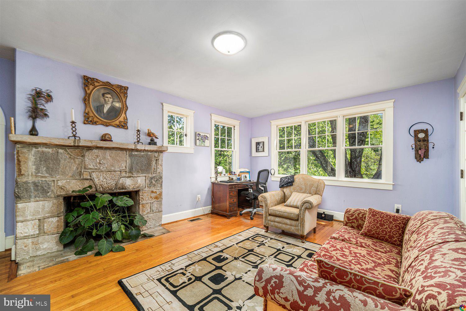 32 Manse Road Fredericksburg, VA 22406 - Photo 23 of 54 Lovely living room w/woodburning stone fireplace.