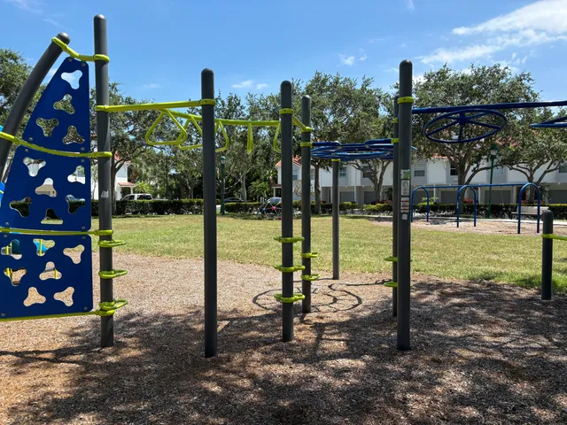 an outdoor space with seating
