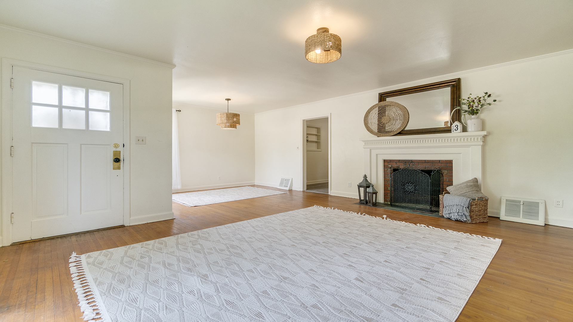 896 Franklin Grove Road Dixon, IL 61021 - Photo 4 of 26 a bedroom with a bed and a fireplace