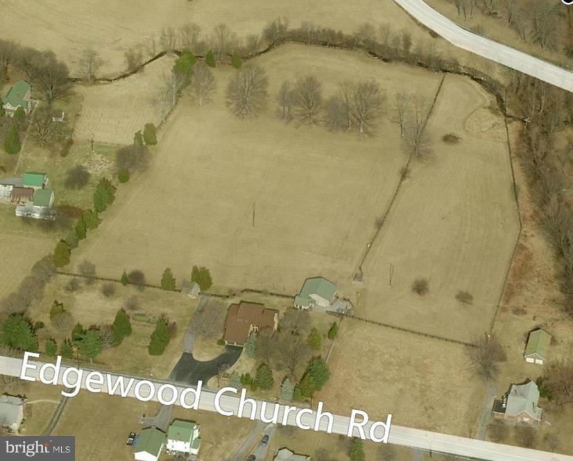 8504 Edgewood Church Road Frederick, MD 21702 - Photo 22 of 30 Aerial View - two fenced pastures