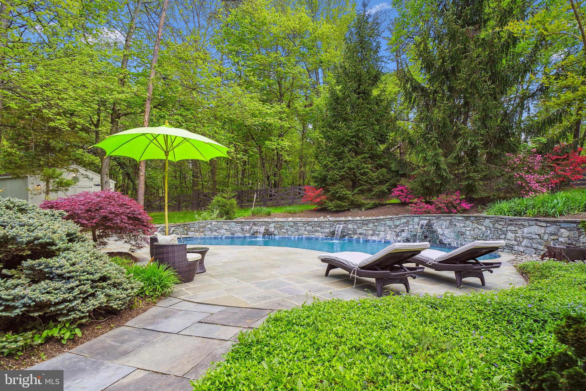 24709 Kings Valley Road Damascus, MD 20872 - Photo 91 of 110 Flagstone Pathway to In-ground Heated Salt Pool