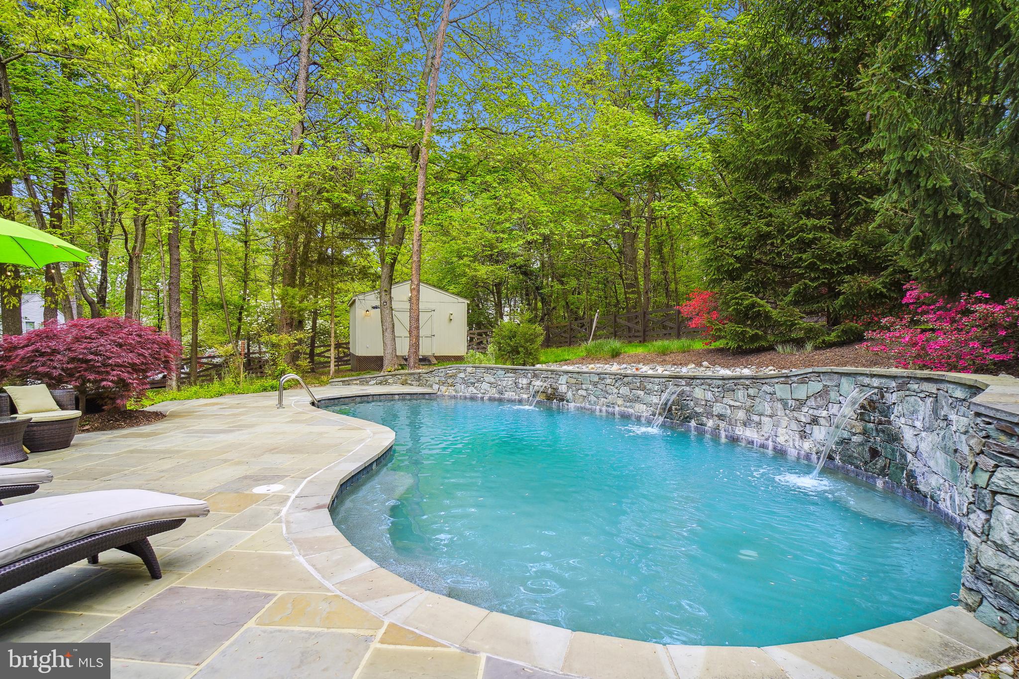 24709 Kings Valley Road Damascus, MD 20872 - Photo 96 of 110 In-ground Heated Salt Water Pool w/ 3 Water Falls
