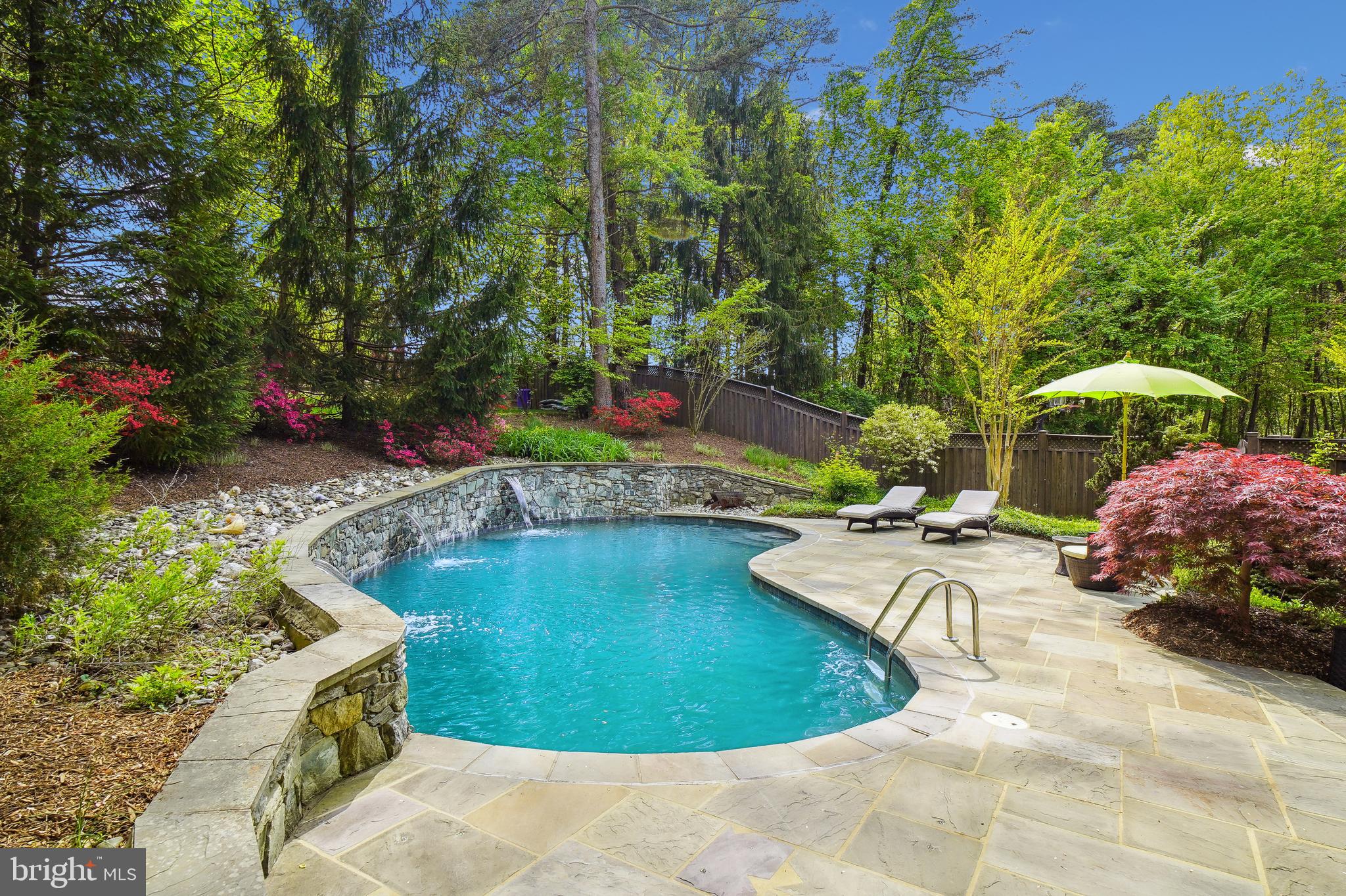 24709 Kings Valley Road Damascus, MD 20872 - Photo 99 of 110 In-ground Heated Salt Water Pool w/ 3 Water Falls