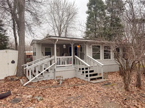 a front view of a house with windows