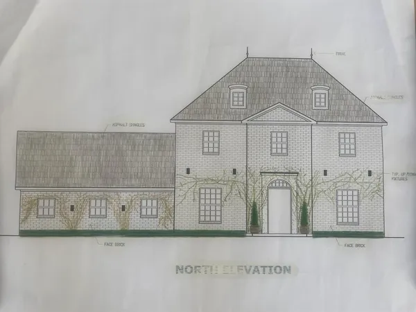 a front view of a house