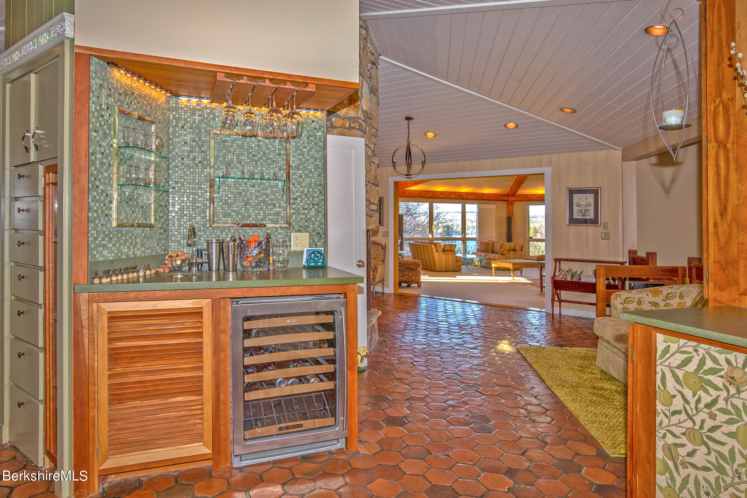 6 Bidwell Road Monterey, MA 01245 - Photo 23 of 53 a view of a living room and kitchen view