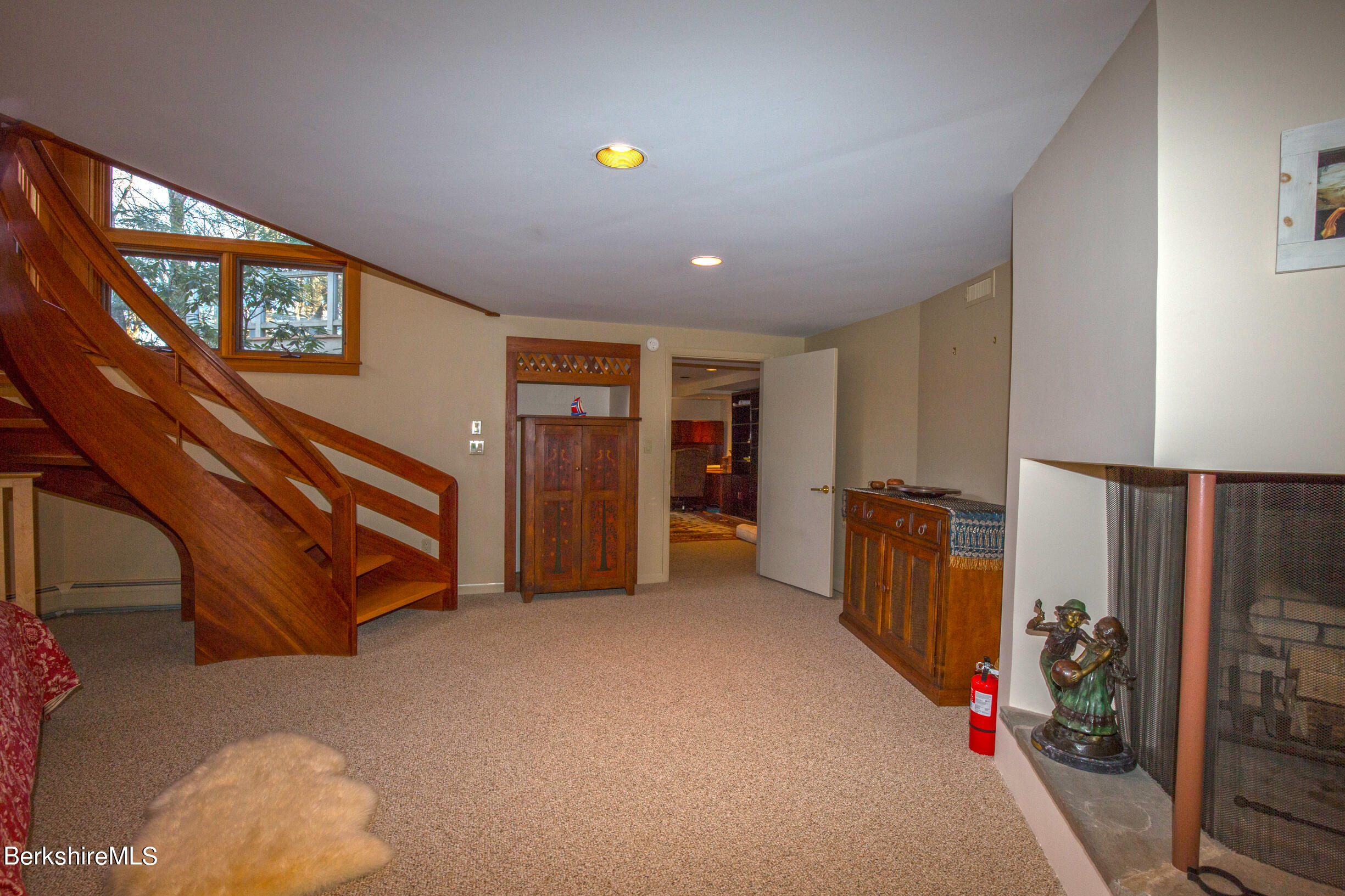 6 Bidwell Road Monterey, MA 01245 - Photo 36 of 53 LOWER LEVEL FAMILY ROOM W/FIREPLACE