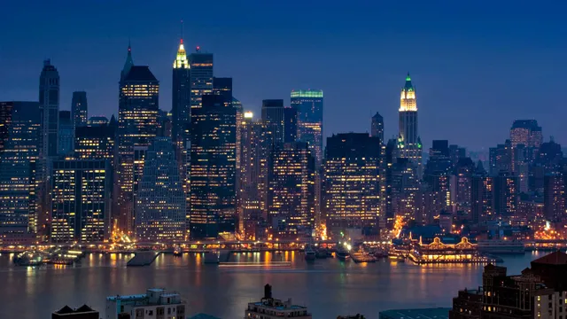 a city view of water and city