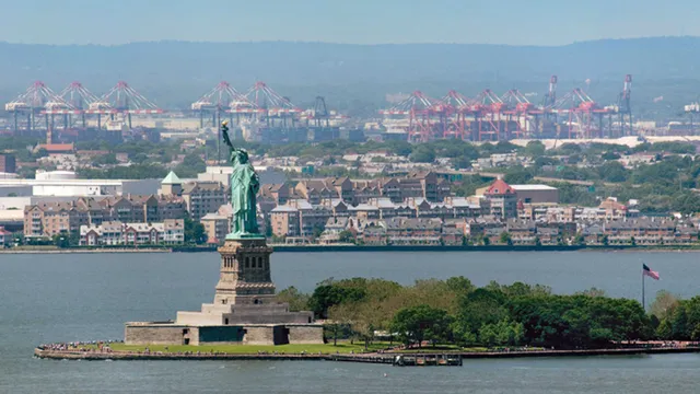 a view of city and a tall buildings