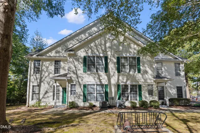 front view of a building with a street