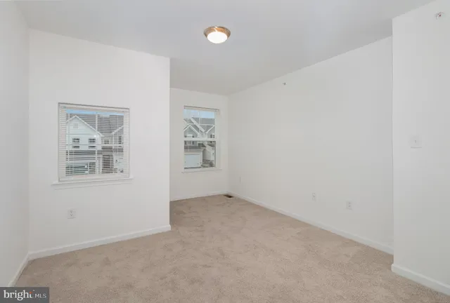 an empty room with an entryway