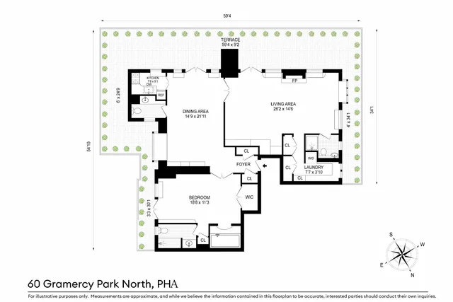 $6,500,000 | 60 Gramercy Park North, Unit PHA | Gramercy