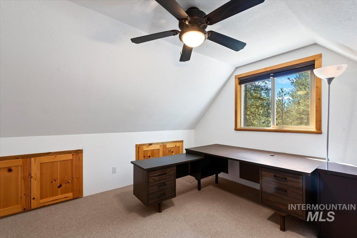 44 Ridgeview Drive Cascade, ID 83611 - Photo 20 of 29 Unfurnished office featuring light colored carpet and ceiling fan