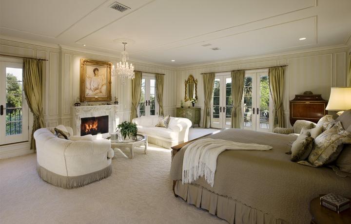 2959 Sycamore Canyon Road Montecito, CA 93108 - Photo 5 of 9 a bed room with a bed and a fireplace