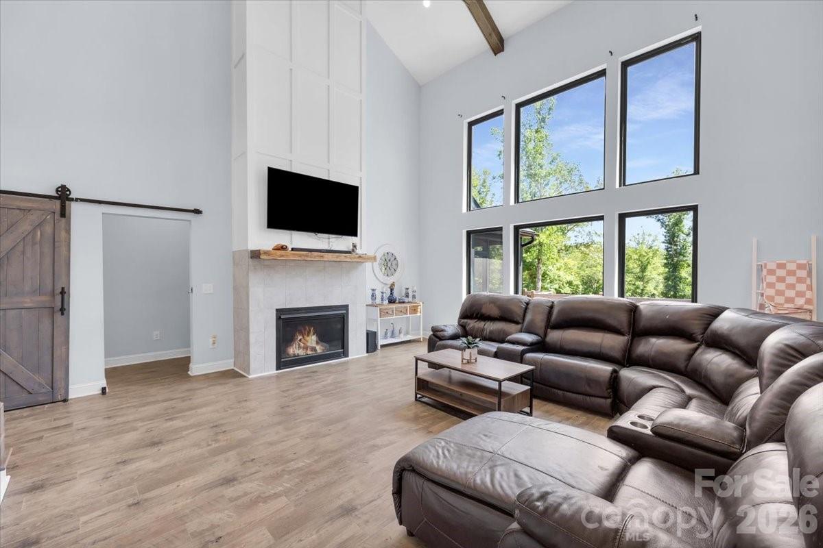 1194 99 Island Road Blacksburg, SC 29702 - Photo 9 of 47 a living room with furniture a fireplace and a flat screen tv
