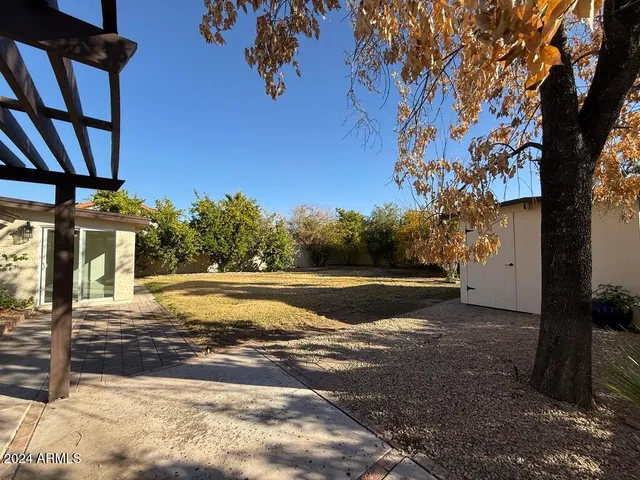 a view of a house with a patio