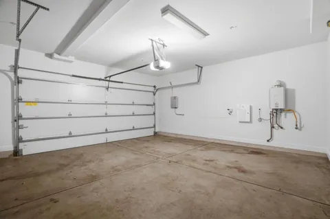 a view of a room with cabinets