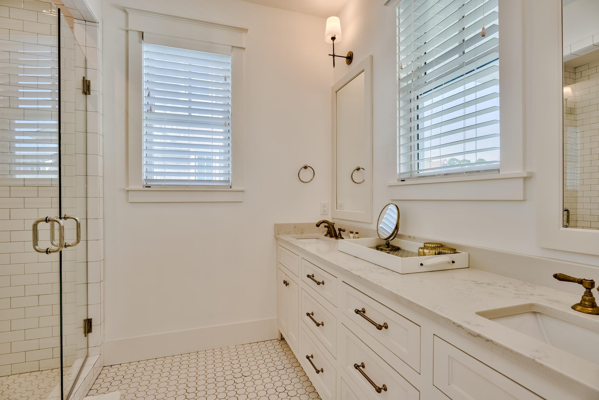 17 Patience Ln Inlet Beach Inlet Beach, FL 32461 - Photo 33 of 59 a bathroom with a sink a vanity and a mirror