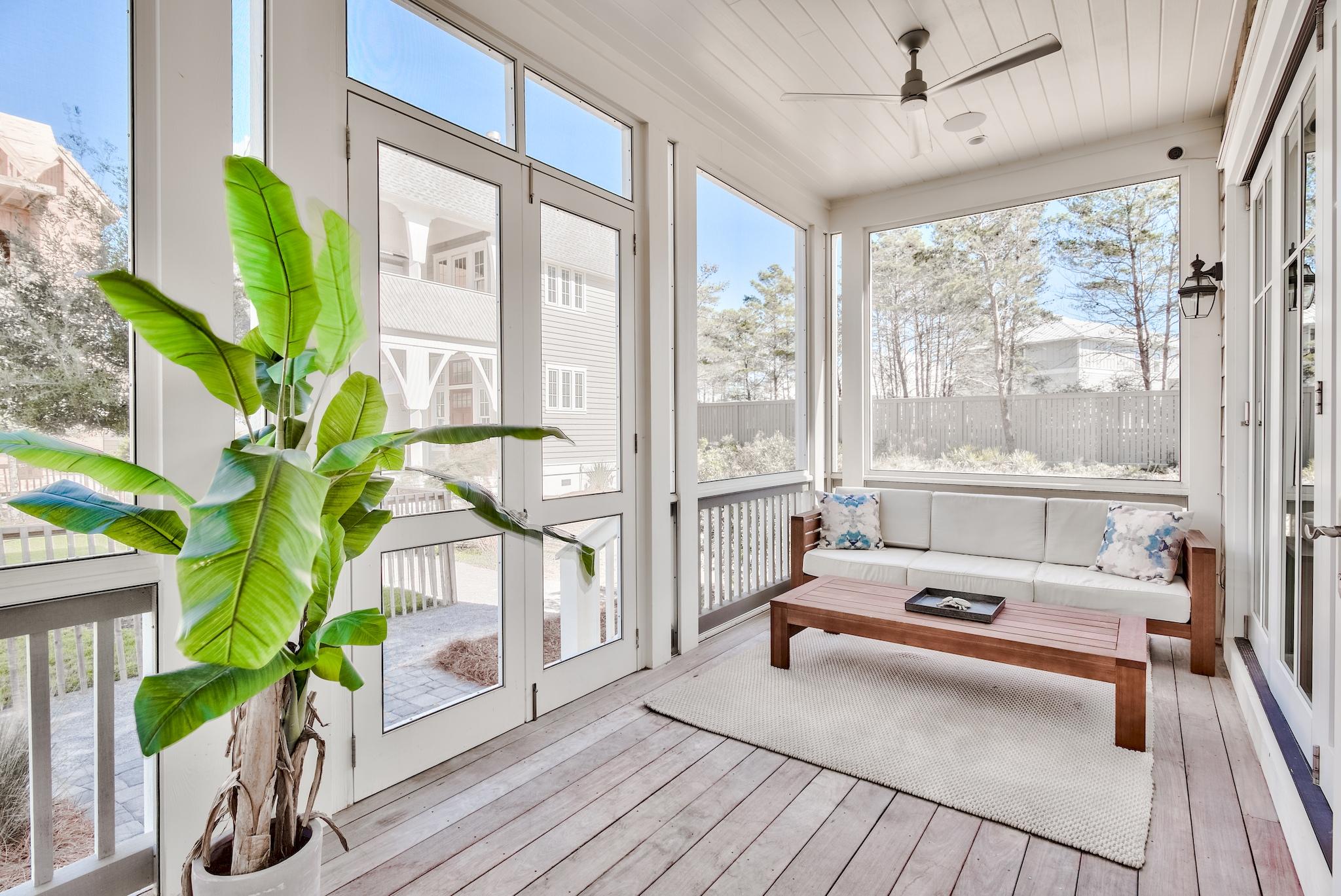 17 Patience Ln Inlet Beach Inlet Beach, FL 32461 - Photo 10 of 59 a living room filled with furniture and a potted plant