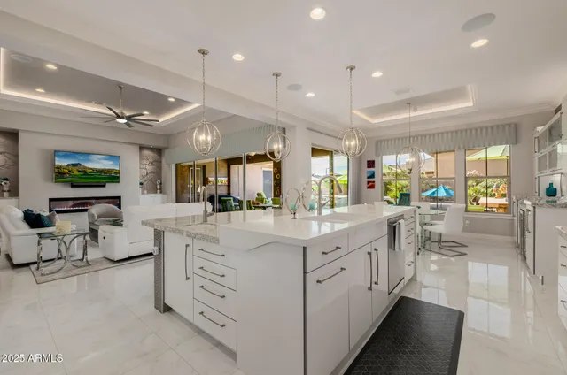 a view of swimming pool with outdoor seating