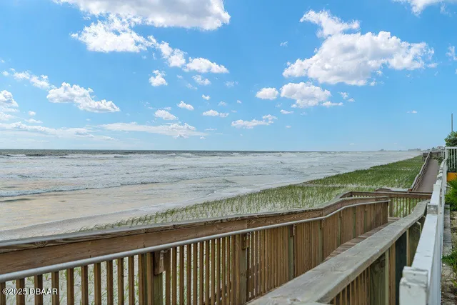 a view of outside space and ocean view