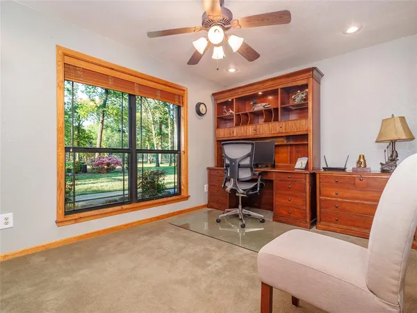a room with furniture and a window
