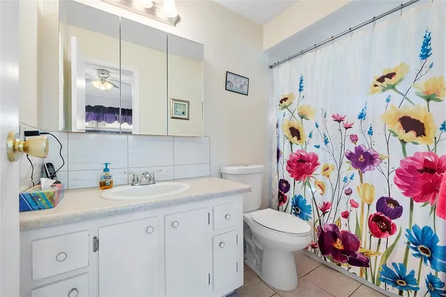 a bathroom with a sink toilet and vanity
