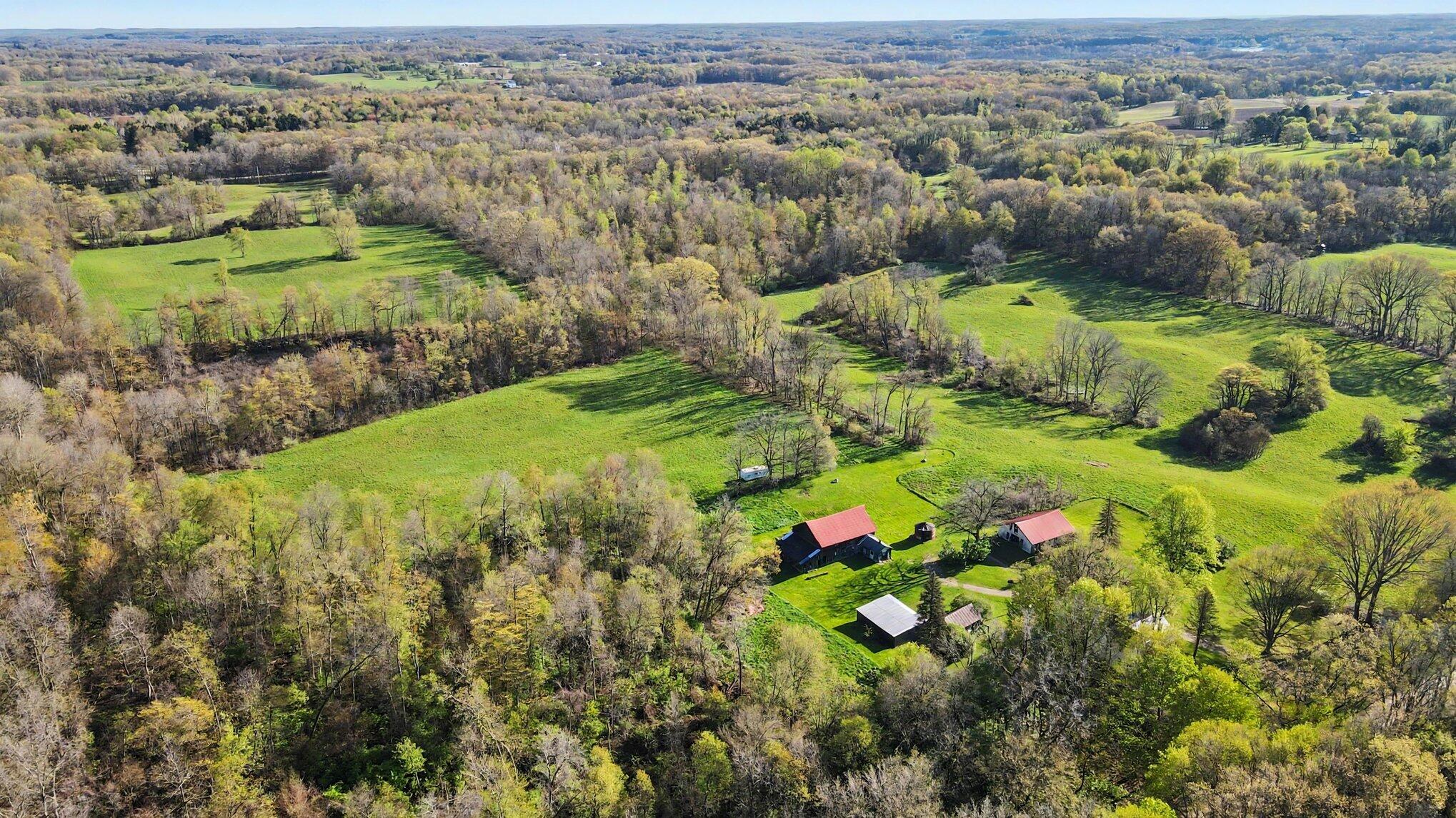 4360 Waldorf Road Delton, MI 49046 - Photo 28 of 34 Aerial view of the Property (60 acres!)