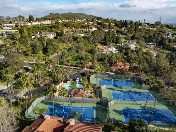an aerial view of multiple house