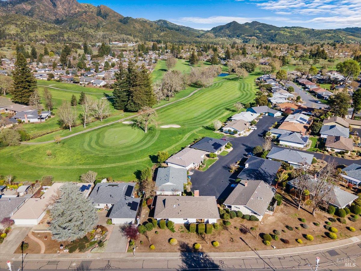 6 Glengreen Street Santa Rosa, CA 95409 - Photo 15 of 19 The golf course near the home, which is in the center at the bottom of the image.
