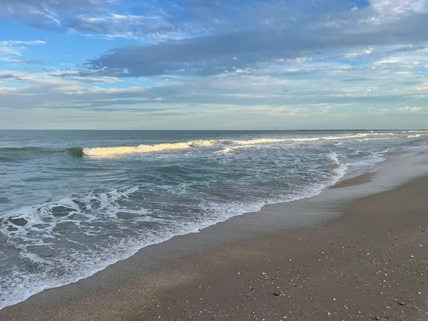 a view of an ocean and beach