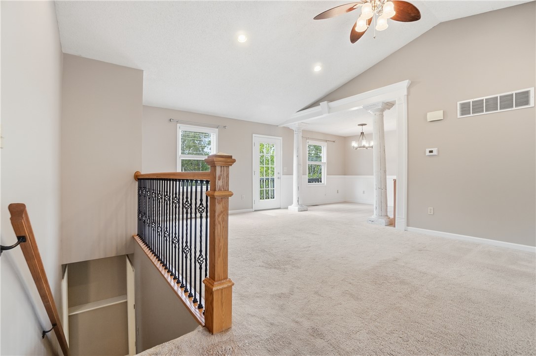 1208 Jarva Lane Springboro, OH 45066 - Photo 46 of 75 This bright and airy living space features vaulted ceilings and elegant architectural details.