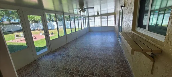 a view of yard with outdoor seating
