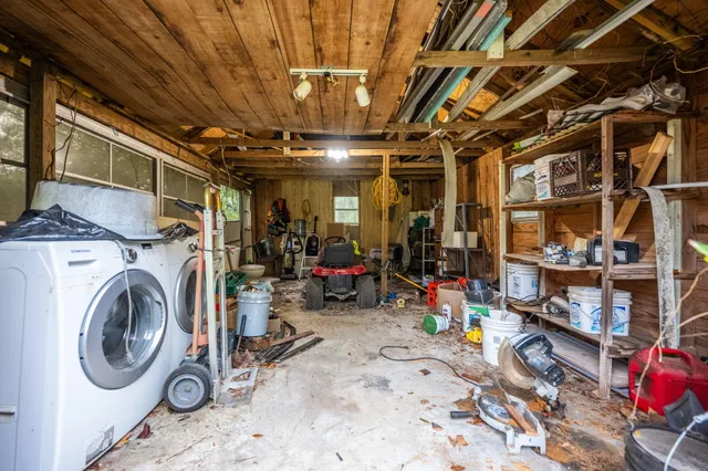 a view of storage and utility room