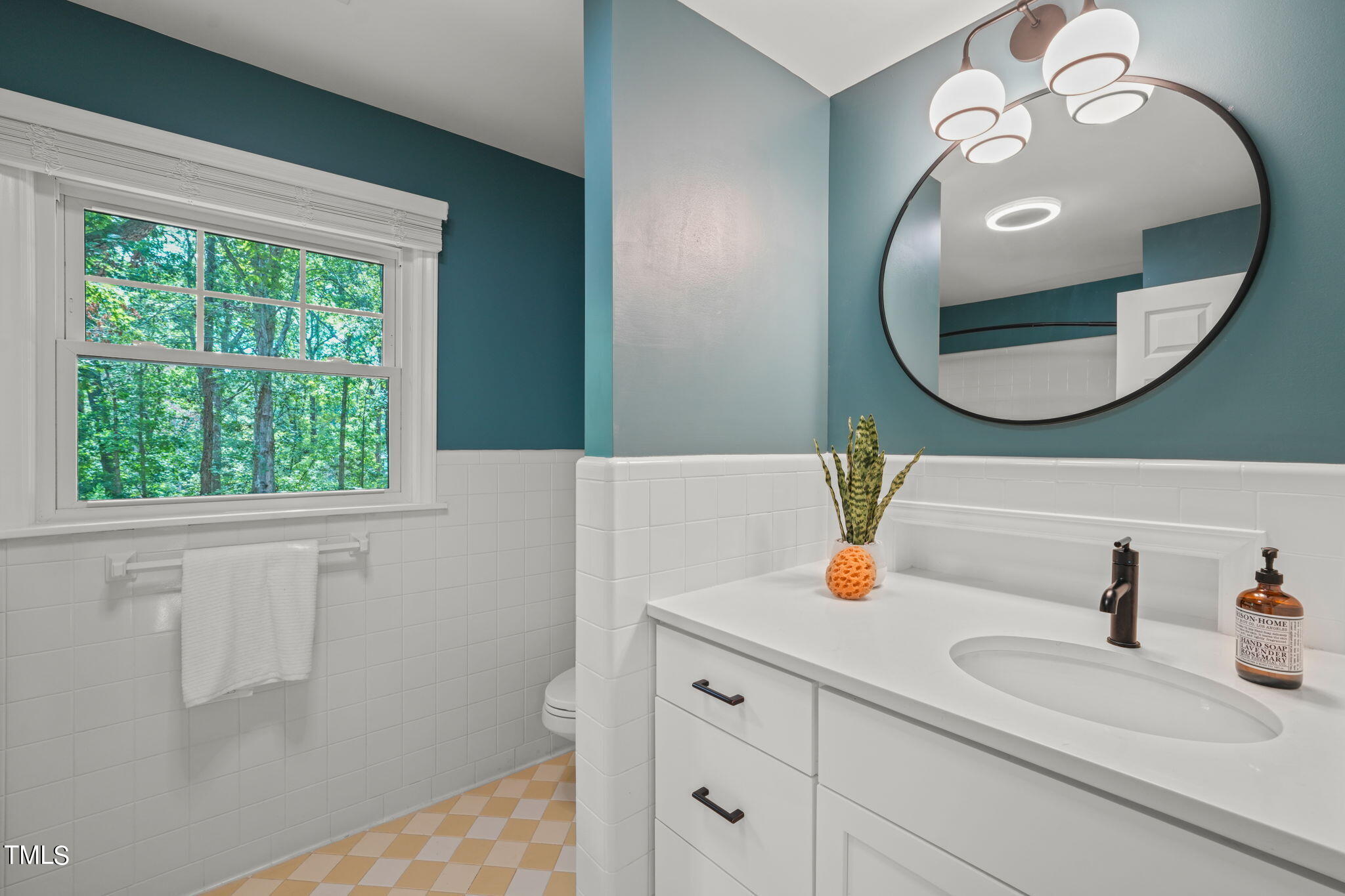 4604 Timberly Drive Durham, NC 27707 - Photo 32 of 60 a bathroom with a sink and a mirror