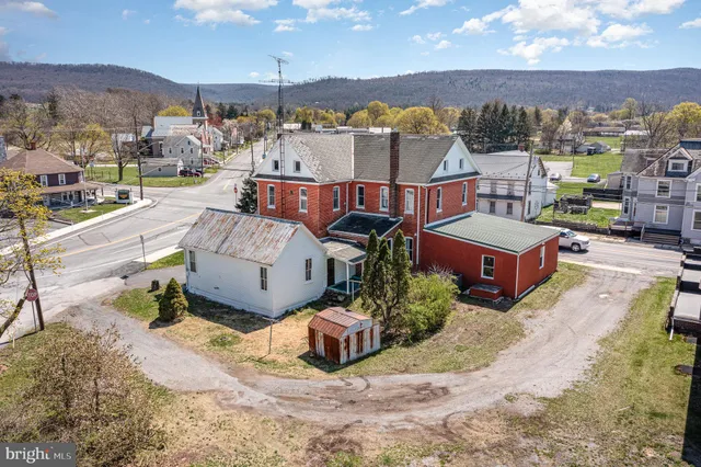 an aerial view of a city