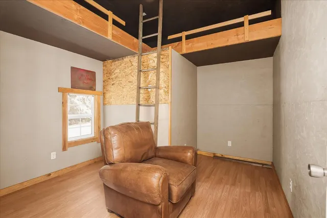 a view of a balcony with an ocean view