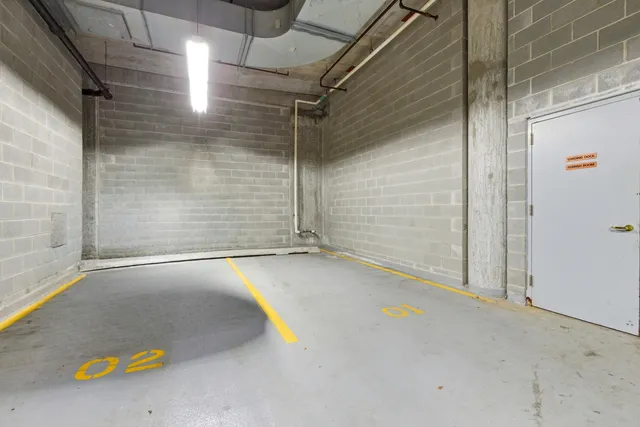 a view of a indoor garage