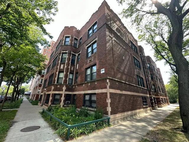 a front view of a building