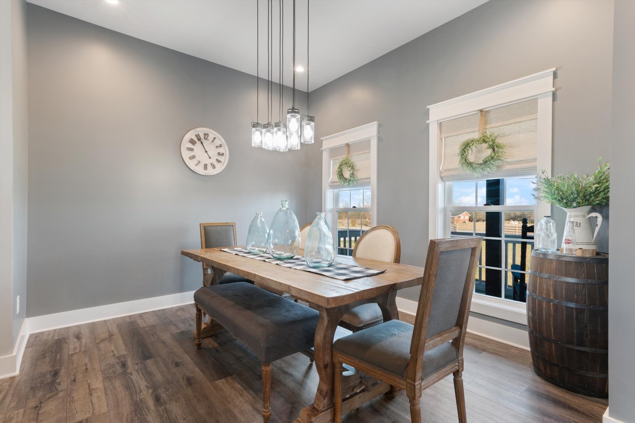 2114 Longview Road Rockvale, TN 37153 - Photo 22 of 48 a view of a dining room with furniture wooden floor and chandelier