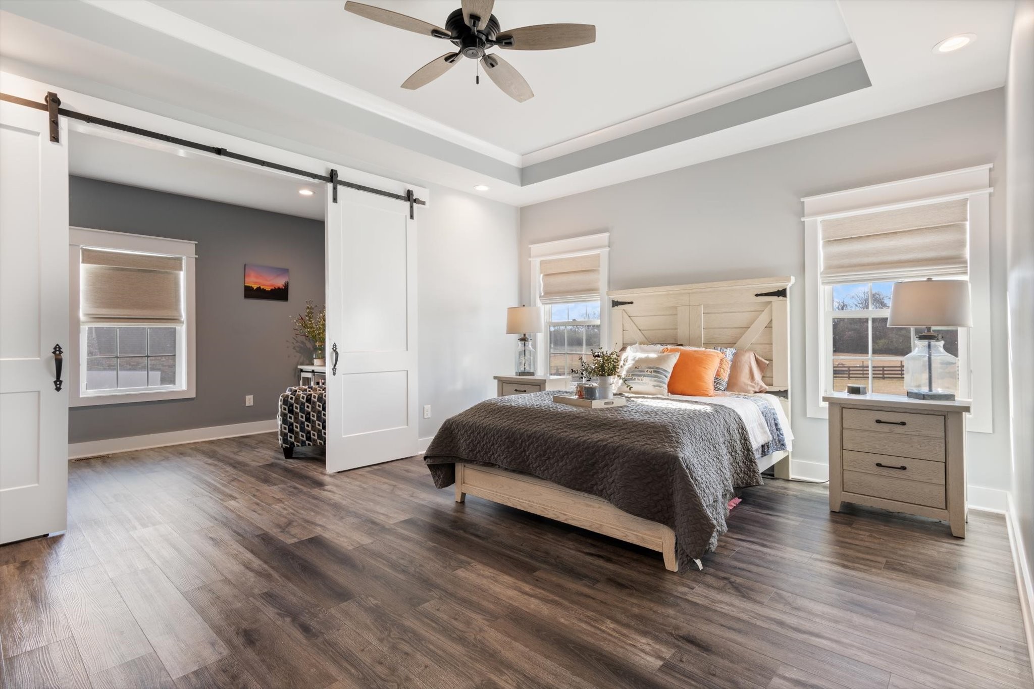 2114 Longview Road Rockvale, TN 37153 - Photo 36 of 48 a bedroom with a bed and wooden floor