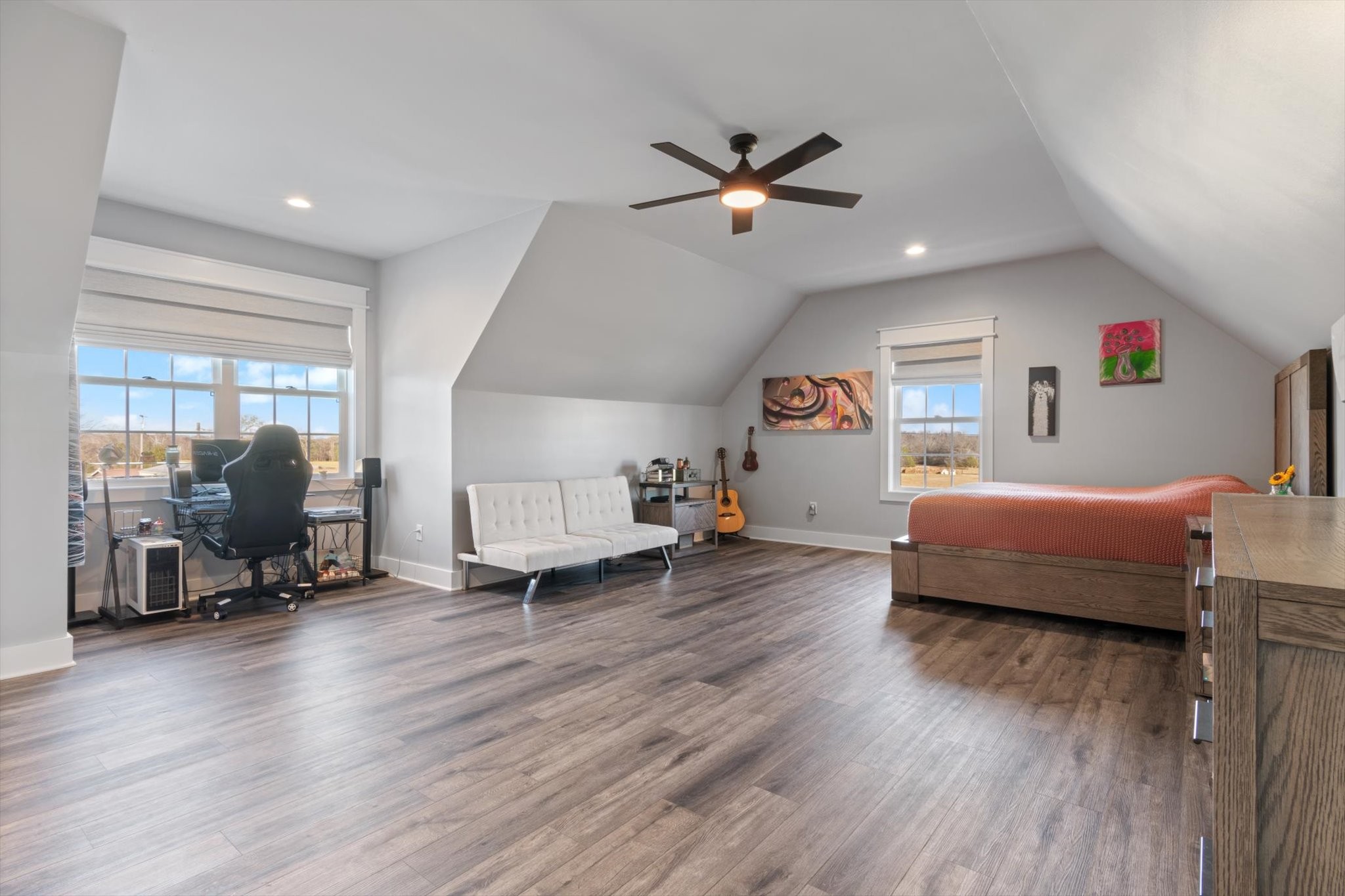 2114 Longview Road Rockvale, TN 37153 - Photo 46 of 48 a bedroom with furniture and a wooden floor