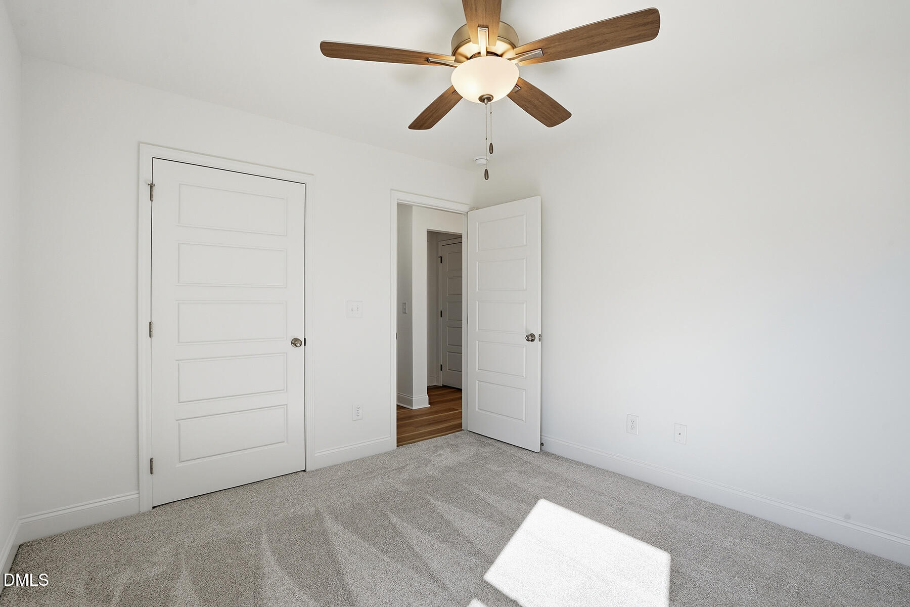 236 Rae Street Warsaw, NC 28398 - Photo 16 of 29 an empty room with closet and a chandelier fan