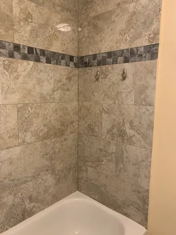 a view of a porch with a backyard